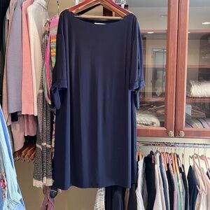 Wisp Women Navy Blue Dress with Tie Sleeve 20W